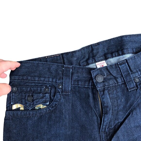 TRUE Religion Jeans Size 34 STRAIGHT Gold Horseshoe - Picture 9 of 10